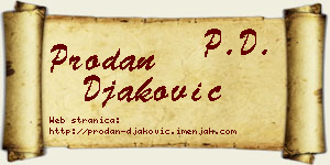 Prodan Đaković vizit kartica